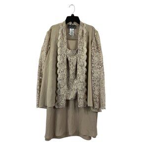 Alex Evenings Women's Tan Casual Skirt Set